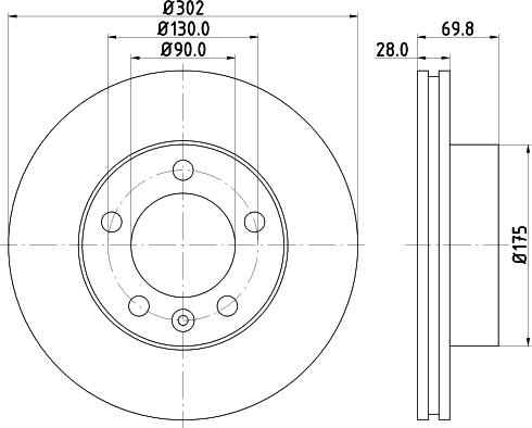 HELLA 8DD 355 117-121 - Kočioni disk www.molydon.hr