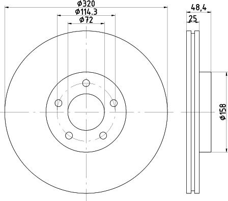 HELLA 8DD 355 117-891 - Kočioni disk www.molydon.hr