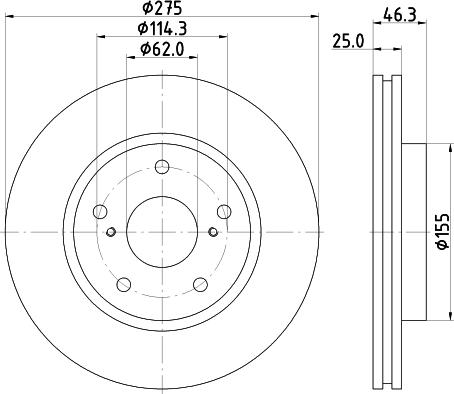 HELLA 8DD 355 117-361 - Kočioni disk www.molydon.hr