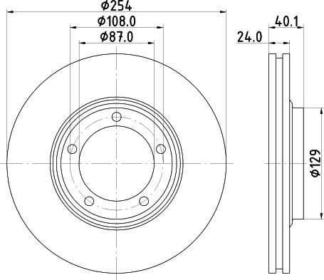 HELLA 8DD 355 117-381 - Kočioni disk www.molydon.hr