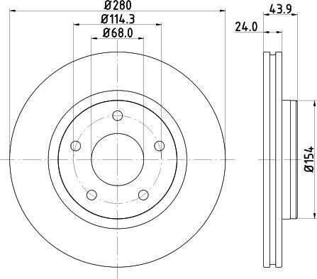 HELLA 8DD 355 117-321 - Kočioni disk www.molydon.hr