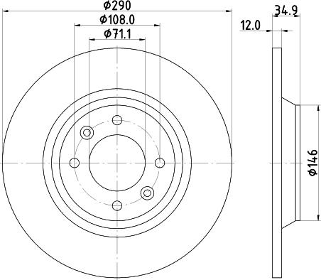 HELLA 8DD 355 117-291 - Kočioni disk www.molydon.hr