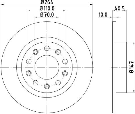 HELLA 8DD 355 117-241 - Kočioni disk www.molydon.hr