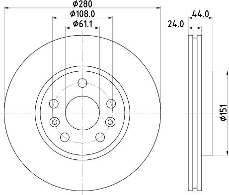 HELLA 8DD 355 117-781 - Kočioni disk www.molydon.hr