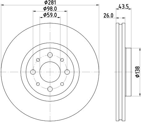 HELLA 8DD 355 134-971 - Kočioni disk www.molydon.hr