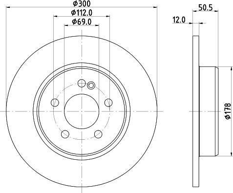 HELLA 8DD 355 134-511 - Kočioni disk www.molydon.hr