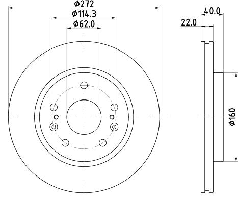 HELLA 8DD 355 134-651 - Kočioni disk www.molydon.hr