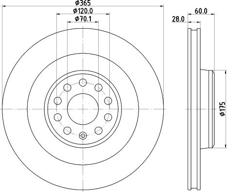 HELLA 8DD 355 134-601 - Kočioni disk www.molydon.hr