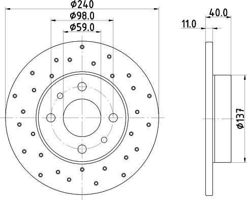 HELLA 8DD 355 134-891 - Kočioni disk www.molydon.hr