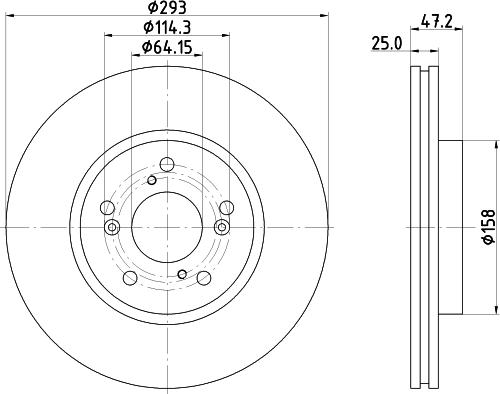 HELLA 8DD 355 134-231 - Kočioni disk www.molydon.hr