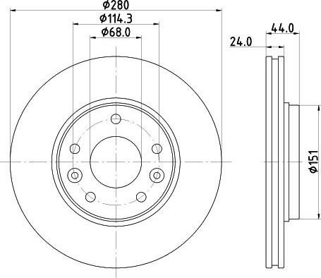 HELLA 8DD 355 135-091 - Kočioni disk www.molydon.hr