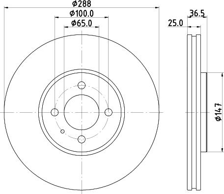 HELLA 8DD 355 131-991 - Kočioni disk www.molydon.hr