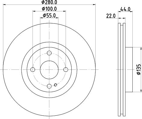 HELLA 8DD 355 131-921 - Kočioni disk www.molydon.hr