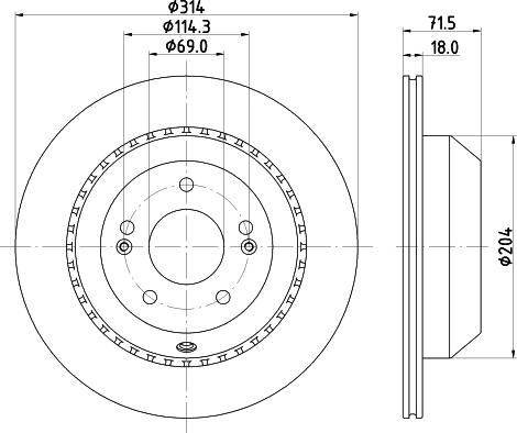 HELLA 8DD 355 131-881 - Kočioni disk www.molydon.hr