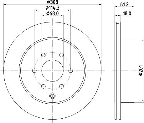 HELLA 8DD 355 131-392 - Kočioni disk www.molydon.hr