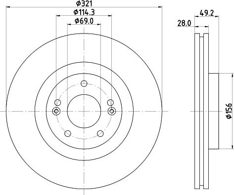 HELLA 8DD 355 131-351 - Kočioni disk www.molydon.hr