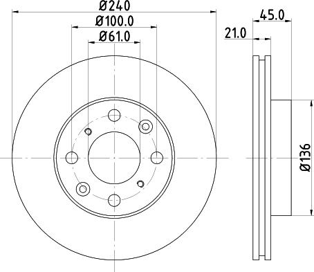 HELLA 8DD 355 133-941 - Kočioni disk www.molydon.hr