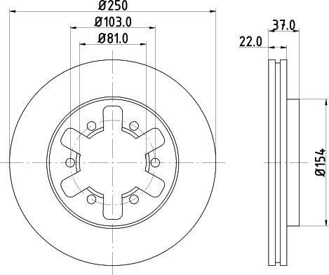 HELLA 8DD 355 133-931 - Kočioni disk www.molydon.hr