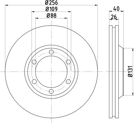 HELLA 8DD 355 133-971 - Kočioni disk www.molydon.hr