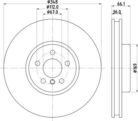 HELLA 8DD 355 133-591 - Kočioni disk www.molydon.hr