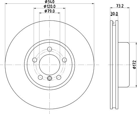 HELLA 8DD 355 133-541 - Kočioni disk www.molydon.hr