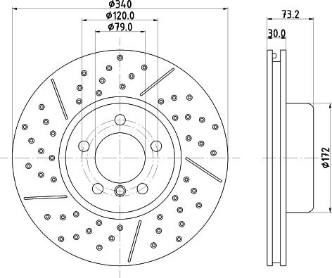 HELLA 8DD 355 133-551 - Kočioni disk www.molydon.hr