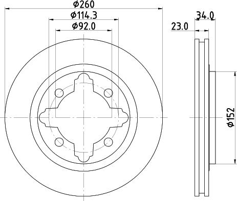 HELLA 8DD 355 133-891 - Kočioni disk www.molydon.hr