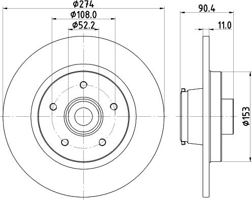 HELLA 8DD 355 133-851 - Kočioni disk www.molydon.hr