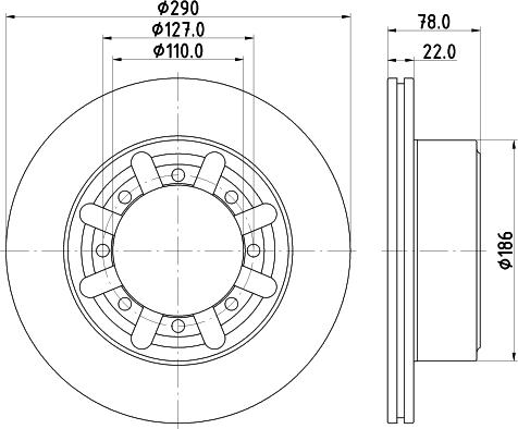 HELLA 8DD 355 133-321 - Kočioni disk www.molydon.hr