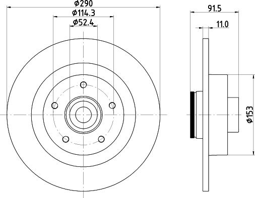 HELLA 8DD 355 133-241 - Kočioni disk www.molydon.hr