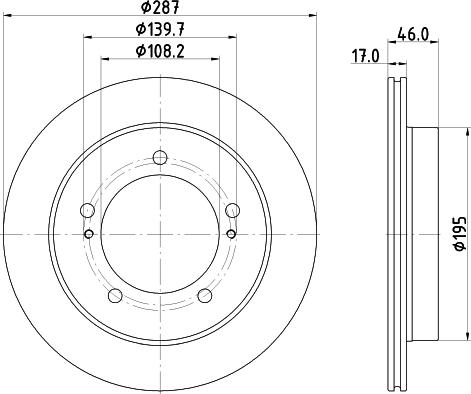 HELLA 8DD 355 132-911 - Kočioni disk www.molydon.hr