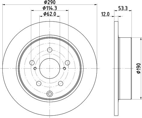 HELLA 8DD 355 132-591 - Kočioni disk www.molydon.hr