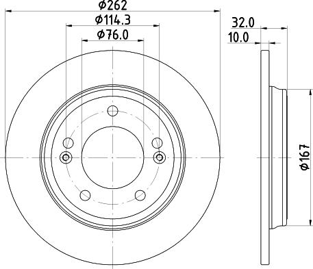 HELLA 8DD 355 132-611 - Kočioni disk www.molydon.hr