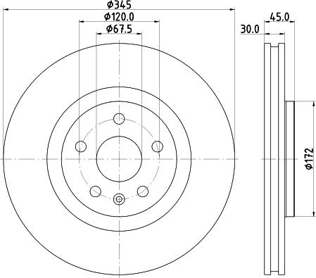 HELLA 8DD 355 132-621 - Kočioni disk www.molydon.hr