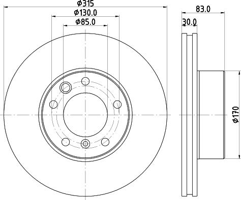 HELLA 8DD 355 132-152 - Kočioni disk www.molydon.hr