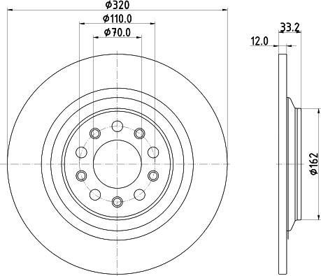 HELLA 8DD 355 132-101 - Kočioni disk www.molydon.hr