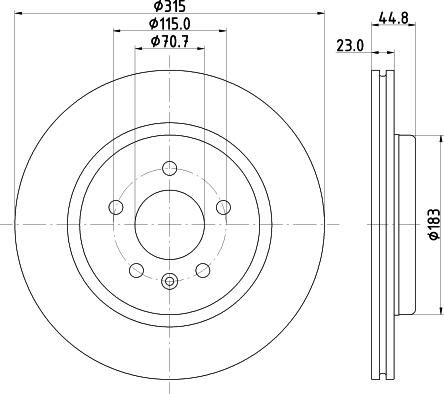 HELLA 8DD 355 132-181 - Kočioni disk www.molydon.hr