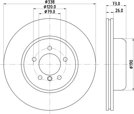 HELLA 8DD 355 132-771 - Kočioni disk www.molydon.hr