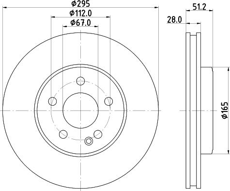 HELLA 8DD 355 129-661 - Kočioni disk www.molydon.hr