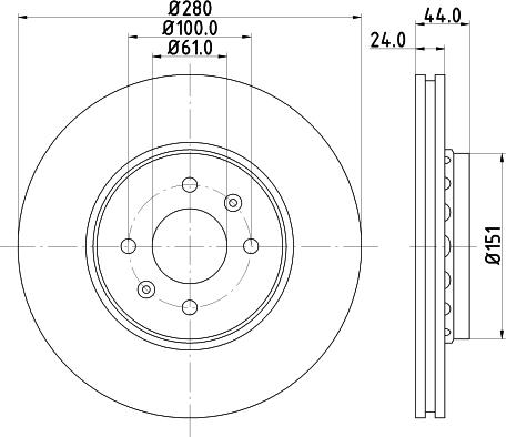 HELLA 8DD 355 129-611 - Kočioni disk www.molydon.hr