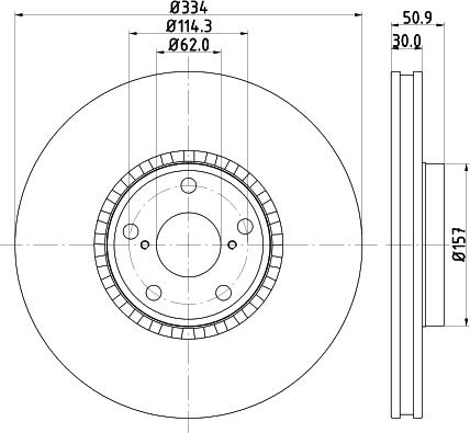 HELLA 8DD 355 129-831 - Kočioni disk www.molydon.hr