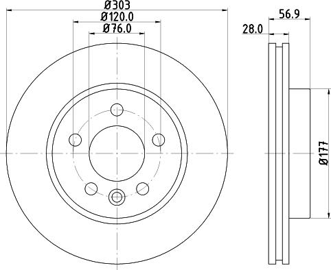 HELLA 8DD 355 129-211 - Kočioni disk www.molydon.hr