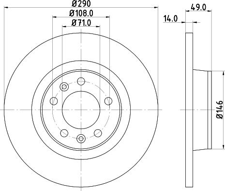 HELLA 8DD 355 124-461 - Kočioni disk www.molydon.hr