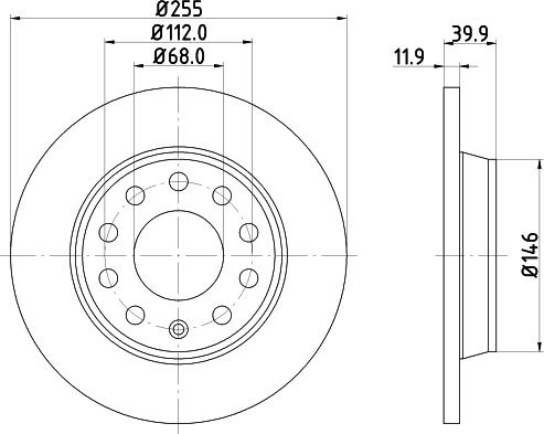 HELLA 8DD 355 124-401 - Kočioni disk www.molydon.hr