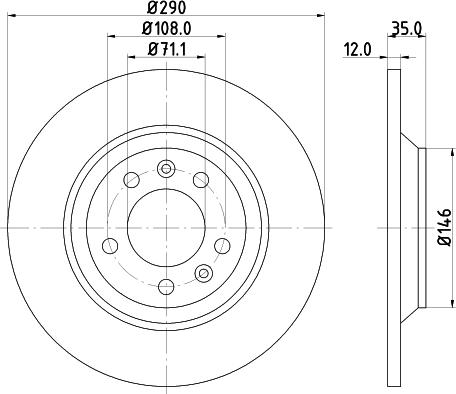 HELLA 8DD 355 124-541 - Kočioni disk www.molydon.hr