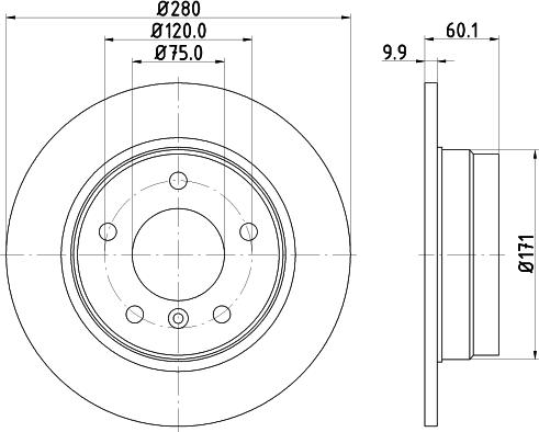 HELLA 8DD 355 124-611 - Kočioni disk www.molydon.hr