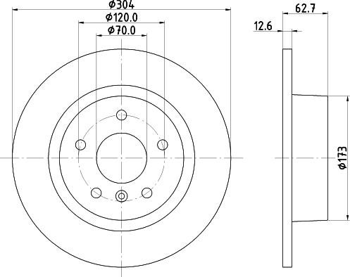 HELLA 8DD 355 124-671 - Kočioni disk www.molydon.hr