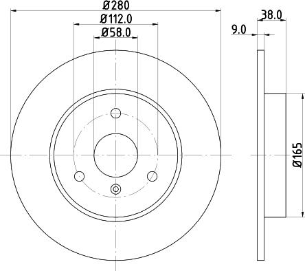 HELLA 8DD 355 124-001 - Kočioni disk www.molydon.hr