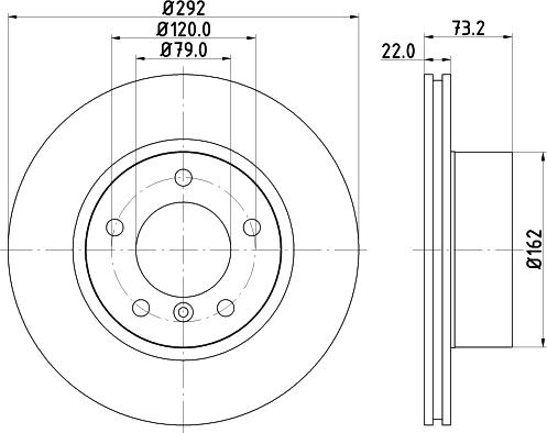 HELLA 8DD 355 124-151 - Kočioni disk www.molydon.hr