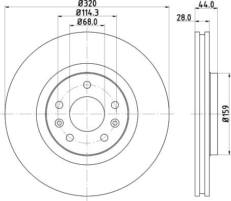 HELLA 8DD 355 124-181 - Kočioni disk www.molydon.hr